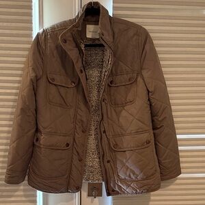 Thread & Supply Tan Quilted Puffer Jacket